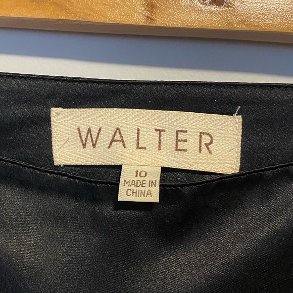 WALTER Black Wide Cut Pants With Ribbions - Picture 3 of 3